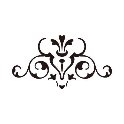 Vintage Floral Ornament Element Design Png