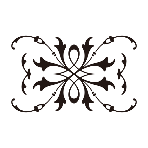 Vintage Floral Ornament Element Design Png