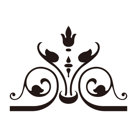 Vintage Floral Ornament Element Design Png