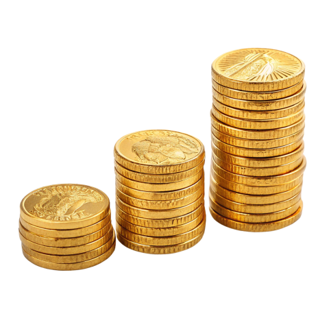 Stack of Golden Coins png