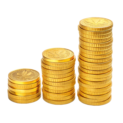 Stack of Golden Coins png