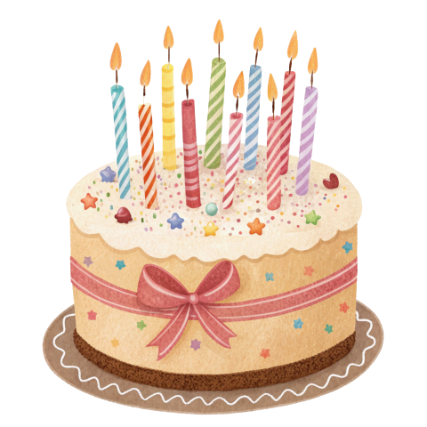 Transparent Birthday cake png image
