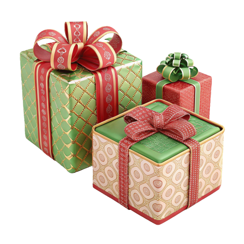 Transparent gift box png image