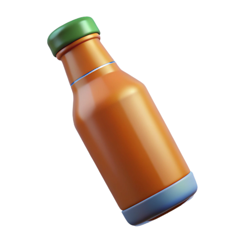 3d beverage bottle png image
