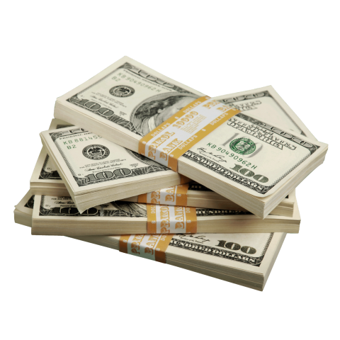 US currency 100 dollad note bundle png