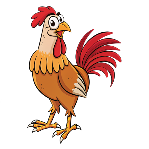 Big rooster illustration transparent image