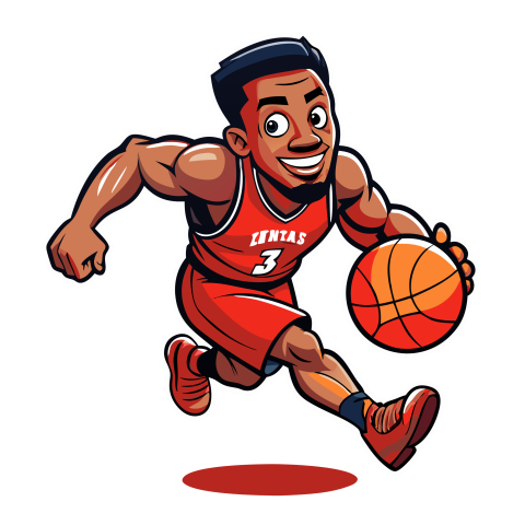 Basketball player male illustration png