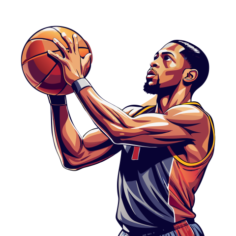 Basketball player male illustration png
