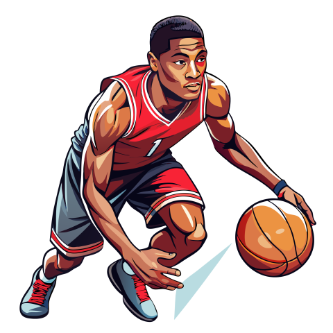 Basketball player male illustration png