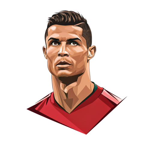 Cristiano Ronaldo portrait illustration png