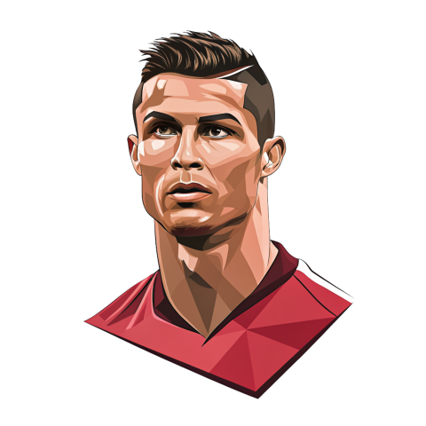 Cristiano Ronaldo portrait illustration png