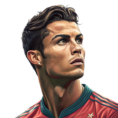 Cristiano Ronaldo portrait illustration png