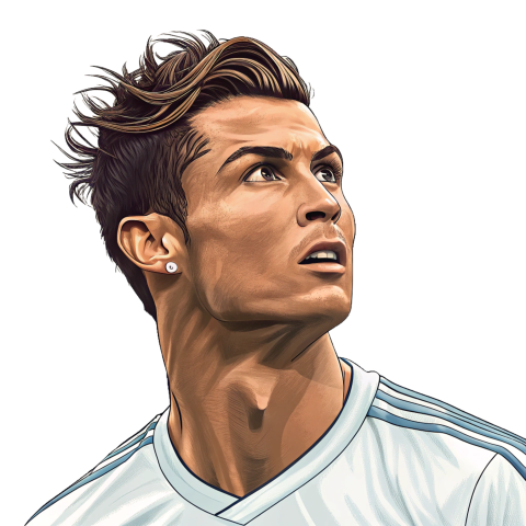 Stylized portrait illustration of cristiano ronald