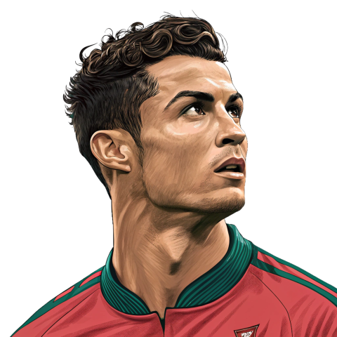 Stylized portrait illustration of cristiano ronald