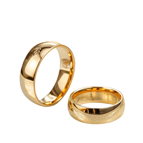 Golden wedding rings png