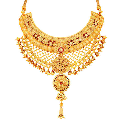Golden necklace jewelry ornament png