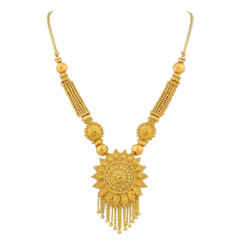 Golden necklace jewelry ornament png