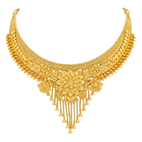 Golden necklace jewelry ornament png