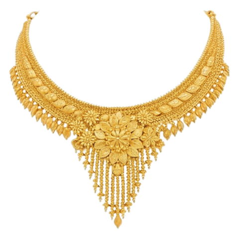 Golden necklace jewelry ornament png