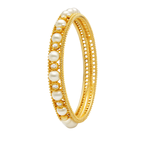 Shiny gold bangle png image