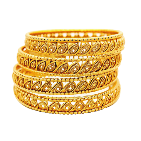 Shiny gold bangles png image
