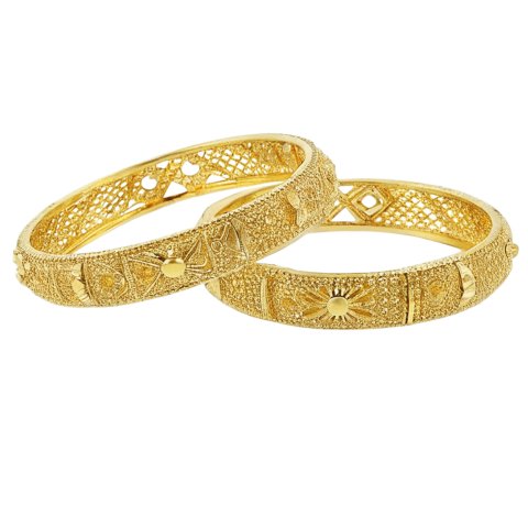 Shiny gold bangles png image