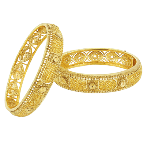 Shiny gold bangles png image