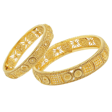 Shiny gold bangles png image