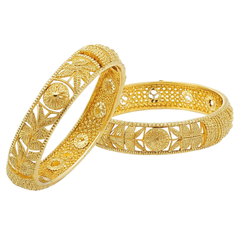 Shiny gold bangles png image