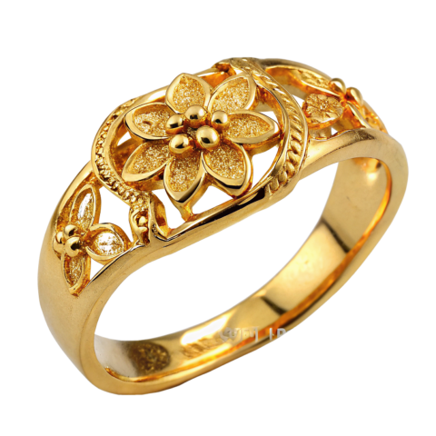 Gold engagement ring png image