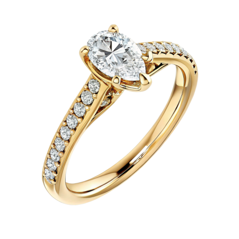 Gold dimond ring png image