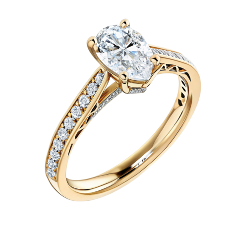 Gold dimond ring png image
