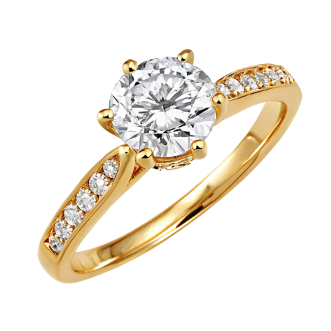 Gold dimond ring png image