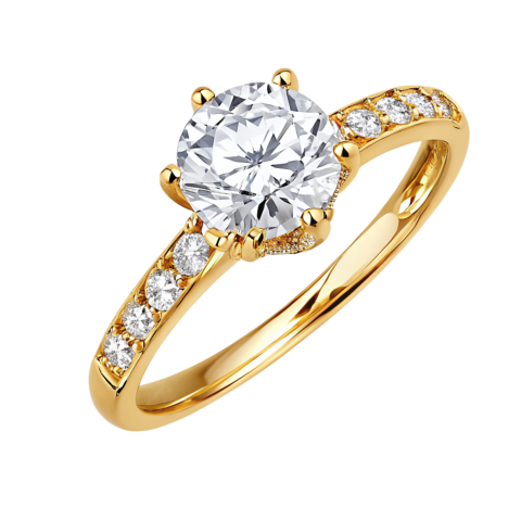 Gold dimond ring png image