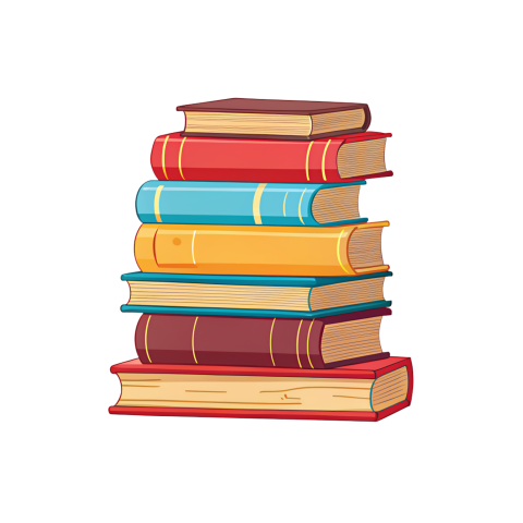 Coloring book stack illustration image png