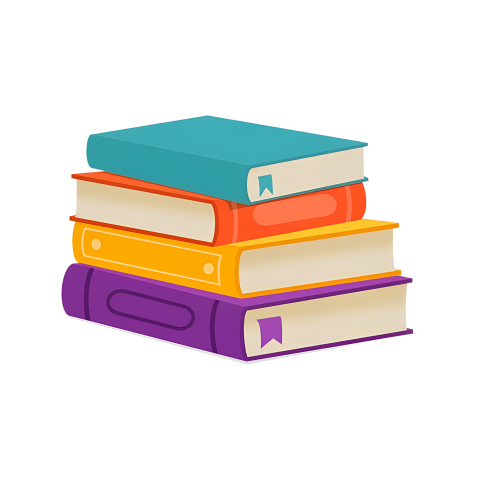 Book stack illustration image png