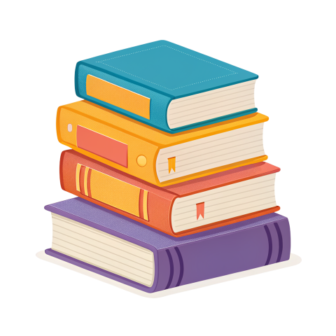 Book stack illustration image png
