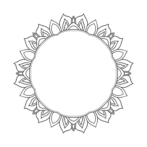 Round Floral Banner Design Png Free Download
