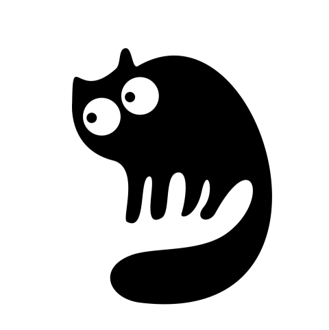 Cute Funny Black Cat Silhouette Png