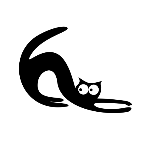 Funny Black Cat Silhouette Png