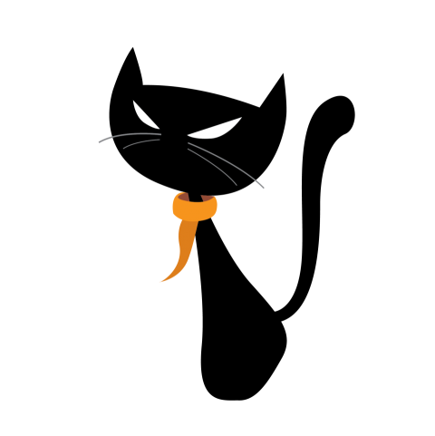 Cute and Funny Black Cat Png