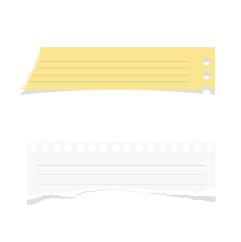 Torn note paper png