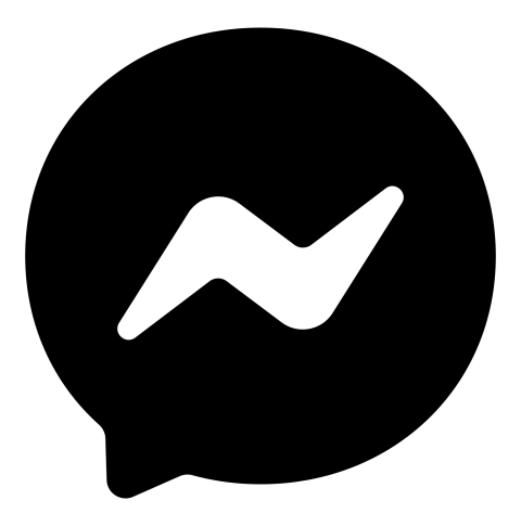 Facebook Messenger Black Logo png