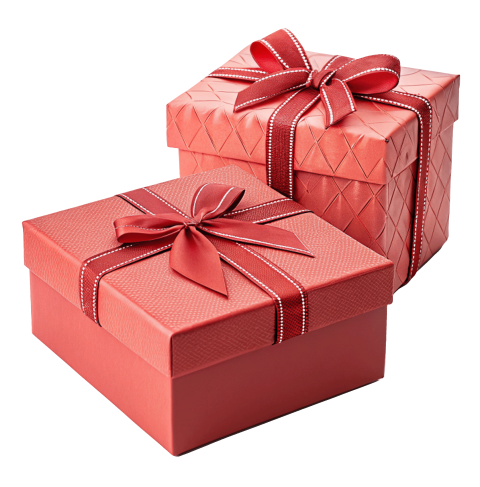 Transparent red gift box png images
