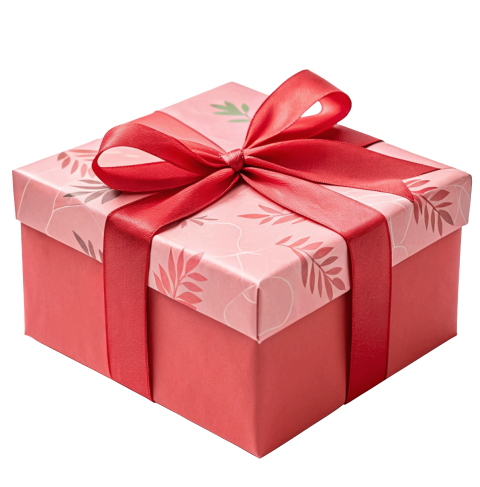 Transparent gift box png image