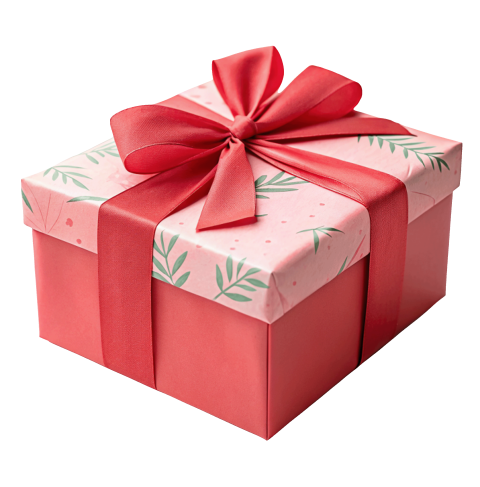 Transparent gift box png image