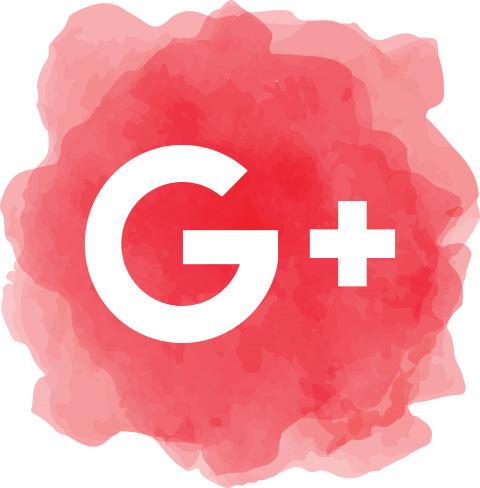 Google Plus Watercolor Social Media Icon