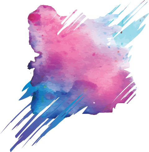 Water Color Stain Badge Design Template