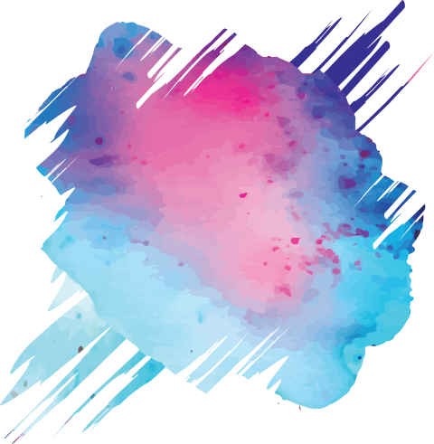 Water Color Stain Badge Design Template