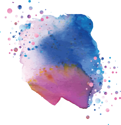 Water Color Stain Badge Design Template